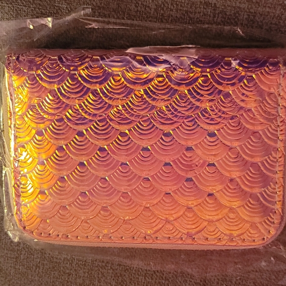 None Handbags - Iridescent PINK Clamshell Wallet - Women Bags Wallets